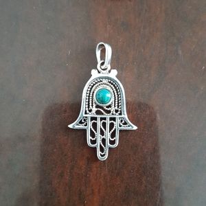 Silver Hamsa Hand Charm